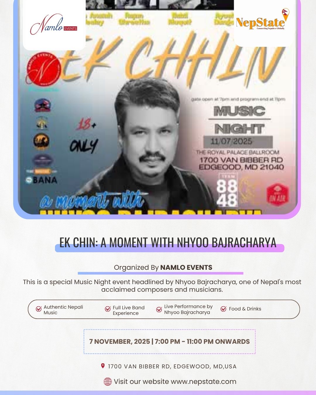 EK CHIN: A Moment with Nhyoo Bajracharya - Event